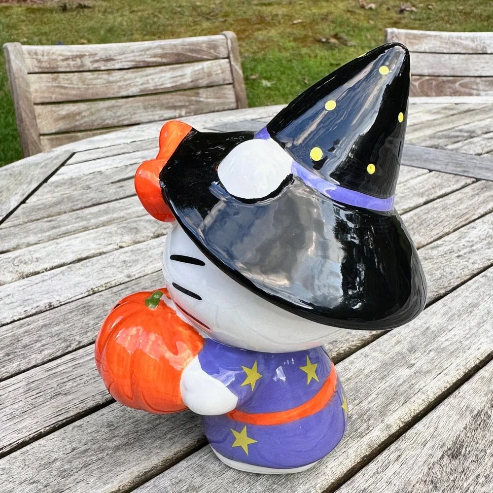 Blue Sky Sanrio Hello Kitty Halloween Witch Ceramic Figurine Pumpkin 2024 6.5